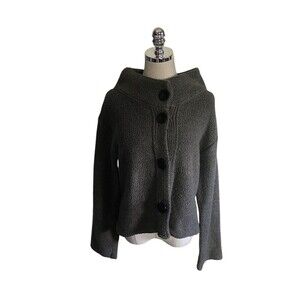 Habitat Cardigan Sweater Women's Size Small Gray Stretchy